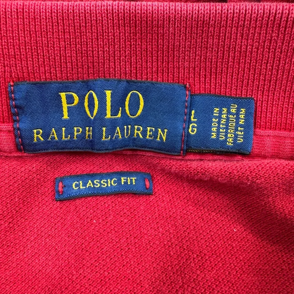 Polo Ralph Lauren Mens Polo Shirt Classic Fit Red Large Short Sleeve Cotton Golf